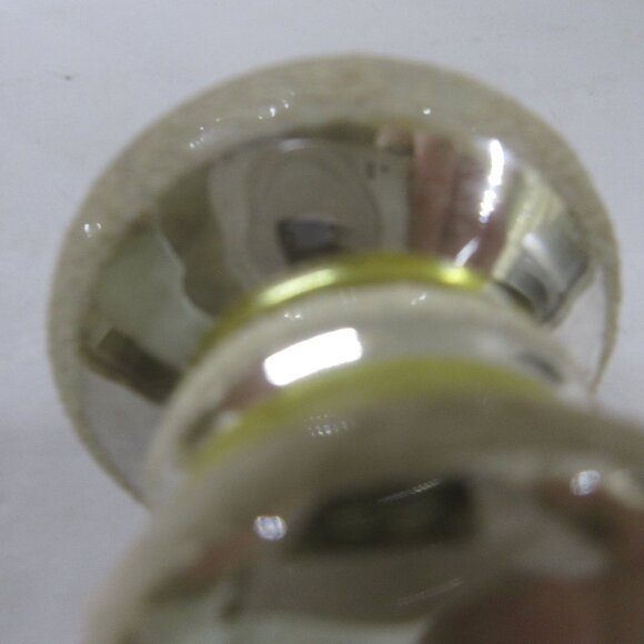 Shiny Brite Atomic UFO Tornado Glass Christmas Ornament Mica Glitter Gold Silver - Picture 7 of 11